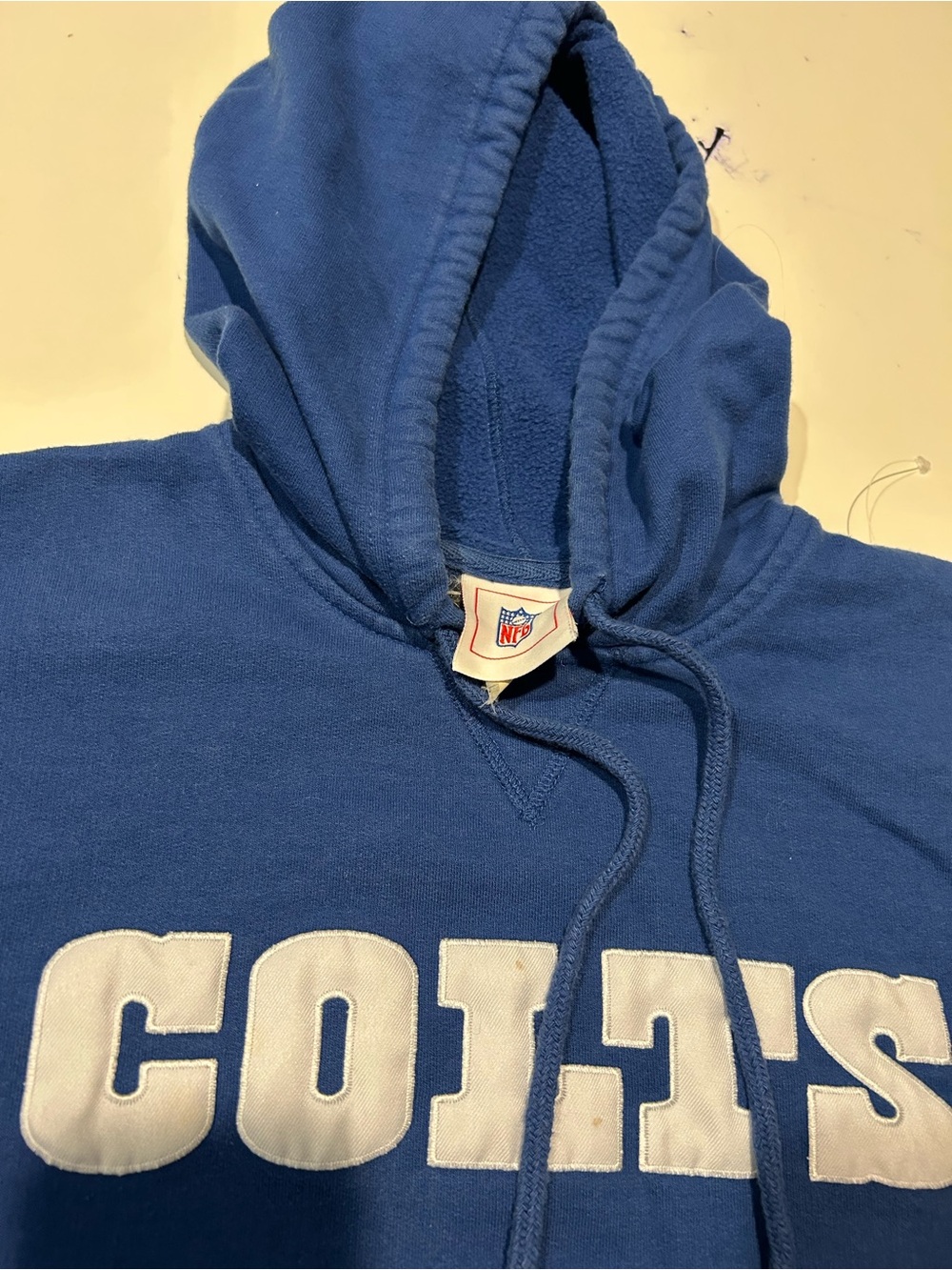 NFL Royal Blue Hoodie with White 'COLTS' Appliqué